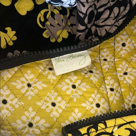 Floral Patterned Duffel Bag - Black, Yellow, Gray - Picture 4 of 5